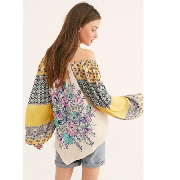 Free People Positano Printed Blouse. - Picture 3 of 8